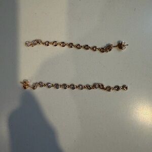 PANDORA Elegant Gold and diamond Women's Earrings